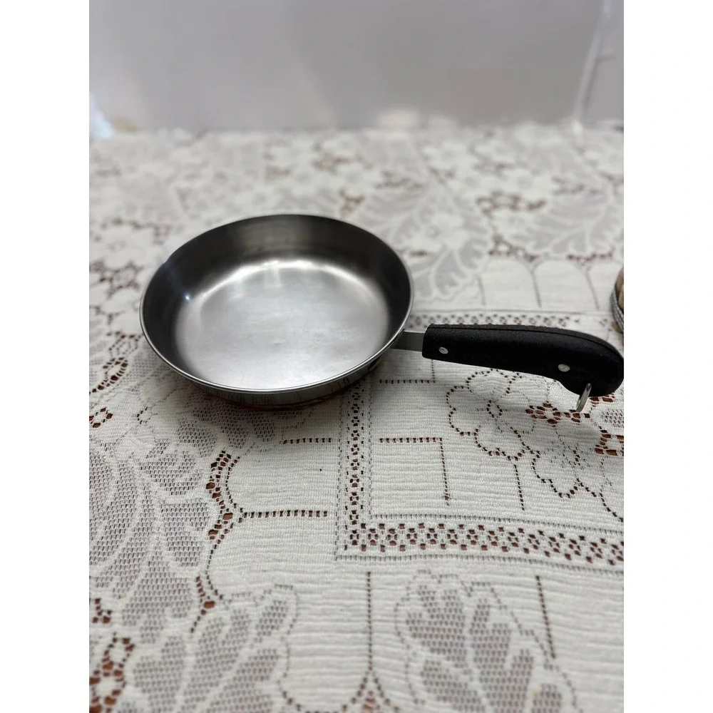 Vintage Revere Ware 7 Inch Skillet‎ Copper Clad Stainless Steel Double Ring Logo